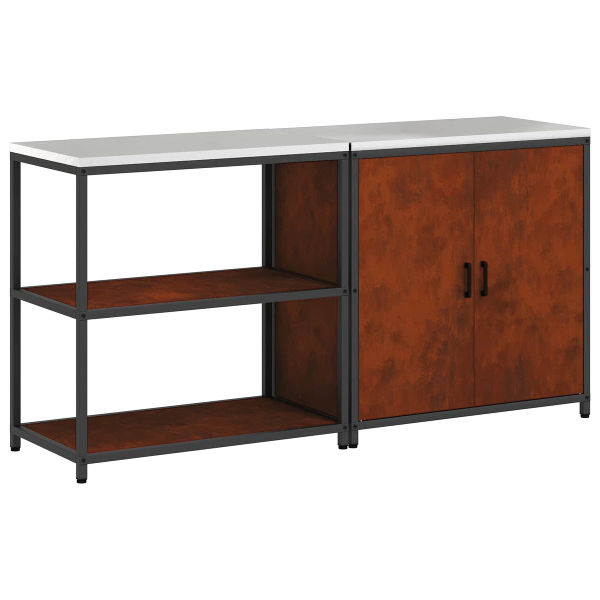 Ensemble De Rangement Cuisine Hattem 2 Pc Rouillé Acier