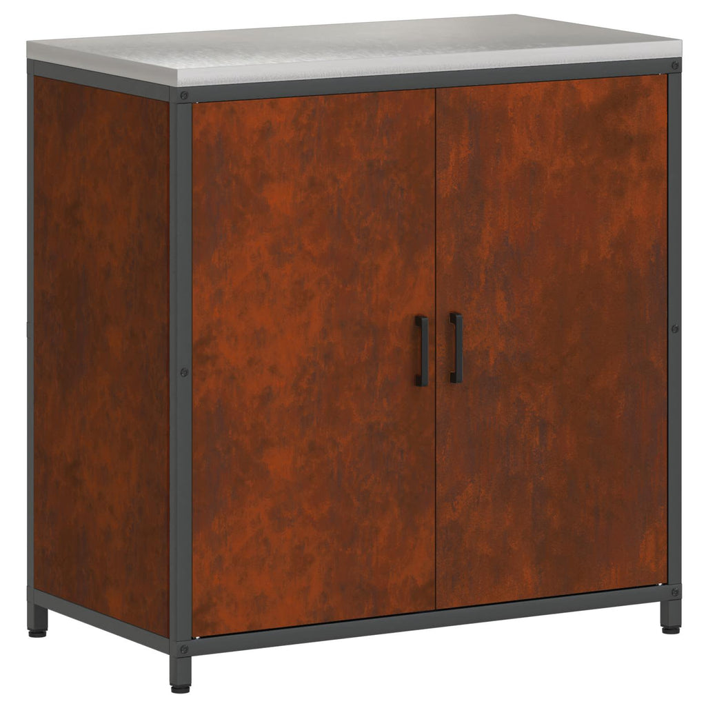 Ensemble De Rangement Cuisine Hattem 2 Pc Rouillé Acier