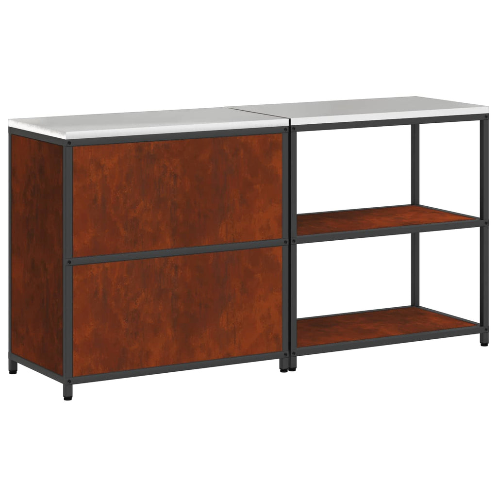 Ensemble De Rangement Cuisine Hattem 2 Pc Rouillé Acier
