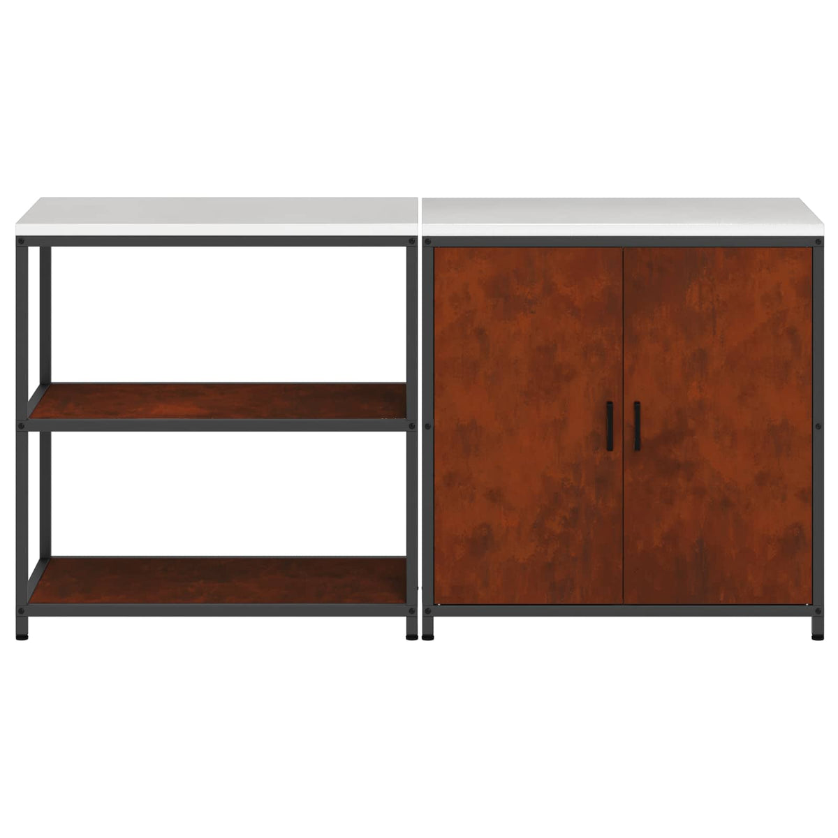 Ensemble De Rangement Cuisine Hattem 2 Pc Rouillé Acier