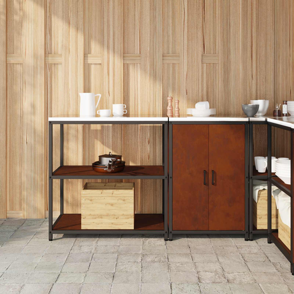 Ensemble De Rangement Cuisine Hattem 2 Pc Rouillé Acier