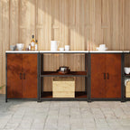 Ensemble De Rangement Cuisine Hattem 3 Pc Rouillé Acier