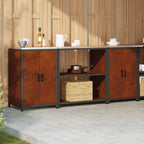 Ensemble De Rangement Cuisine Hattem 3 Pc Rouillé Acier