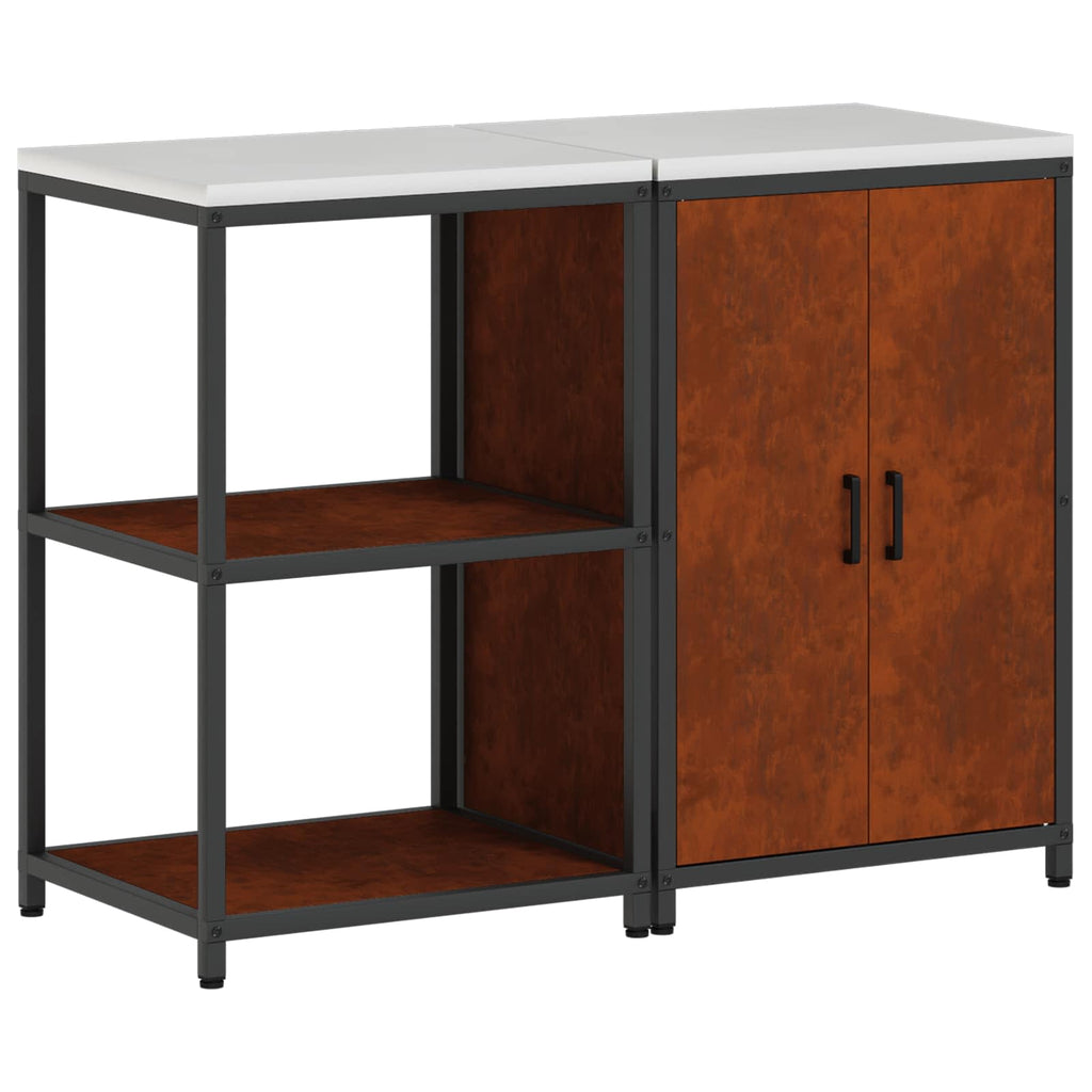 Ensemble De Rangement Cuisine Hattem 2 Pc Rouillé Acier