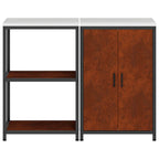 Ensemble De Rangement Cuisine Hattem 2 Pc Rouillé Acier