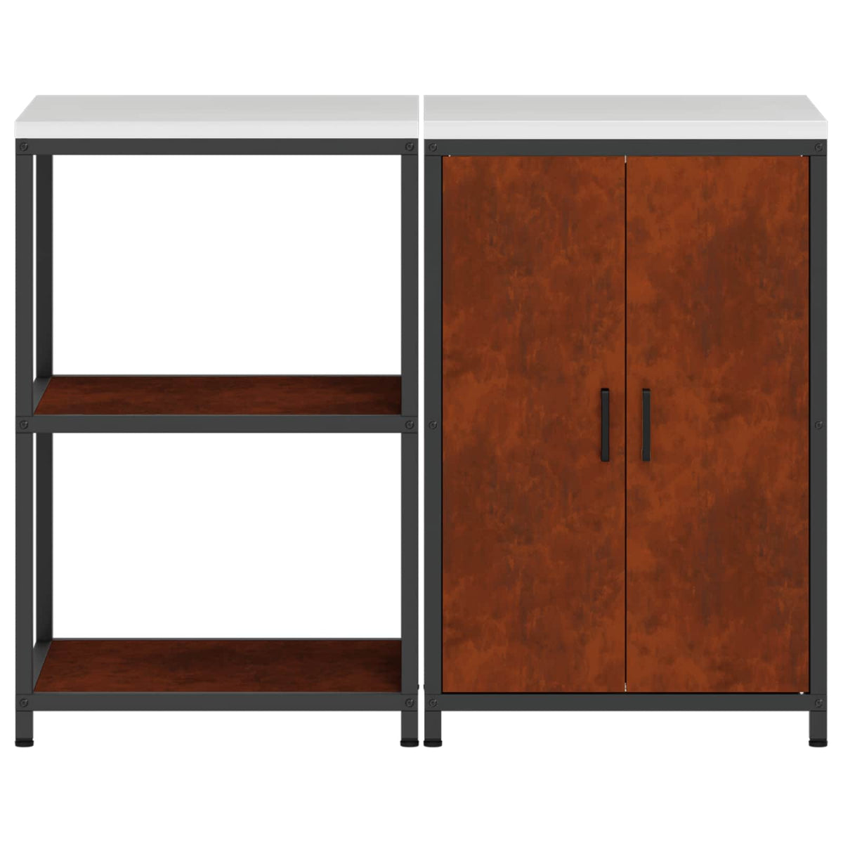 Ensemble De Rangement Cuisine Hattem 2 Pc Rouillé Acier