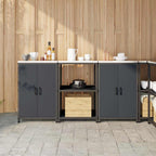 Ensemble De Rangement Cuisine Hattem 3 Pc Rouillé Acier