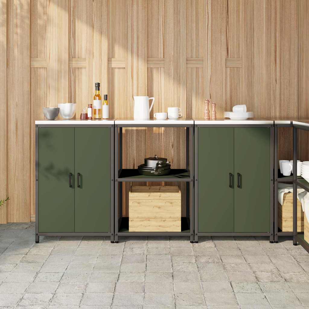 Ensemble De Rangement Cuisine Hattem 3 Pc Rouillé Acier
