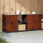 Ensemble De Rangement Cuisine Hattem 3 Pc Rouillé Acier