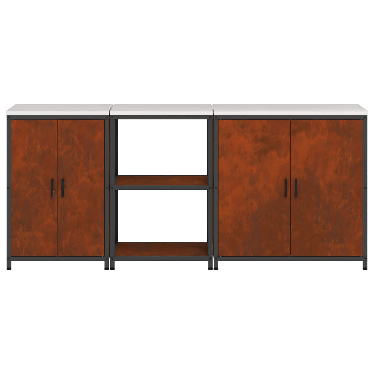 Ensemble De Rangement Cuisine Hattem 3 Pc Rouillé Acier