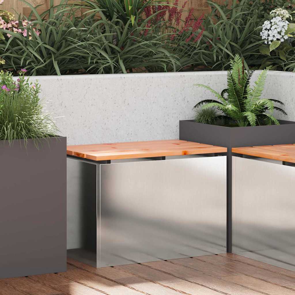 Banc De Jardin 1 -Seater Rouillé Carré