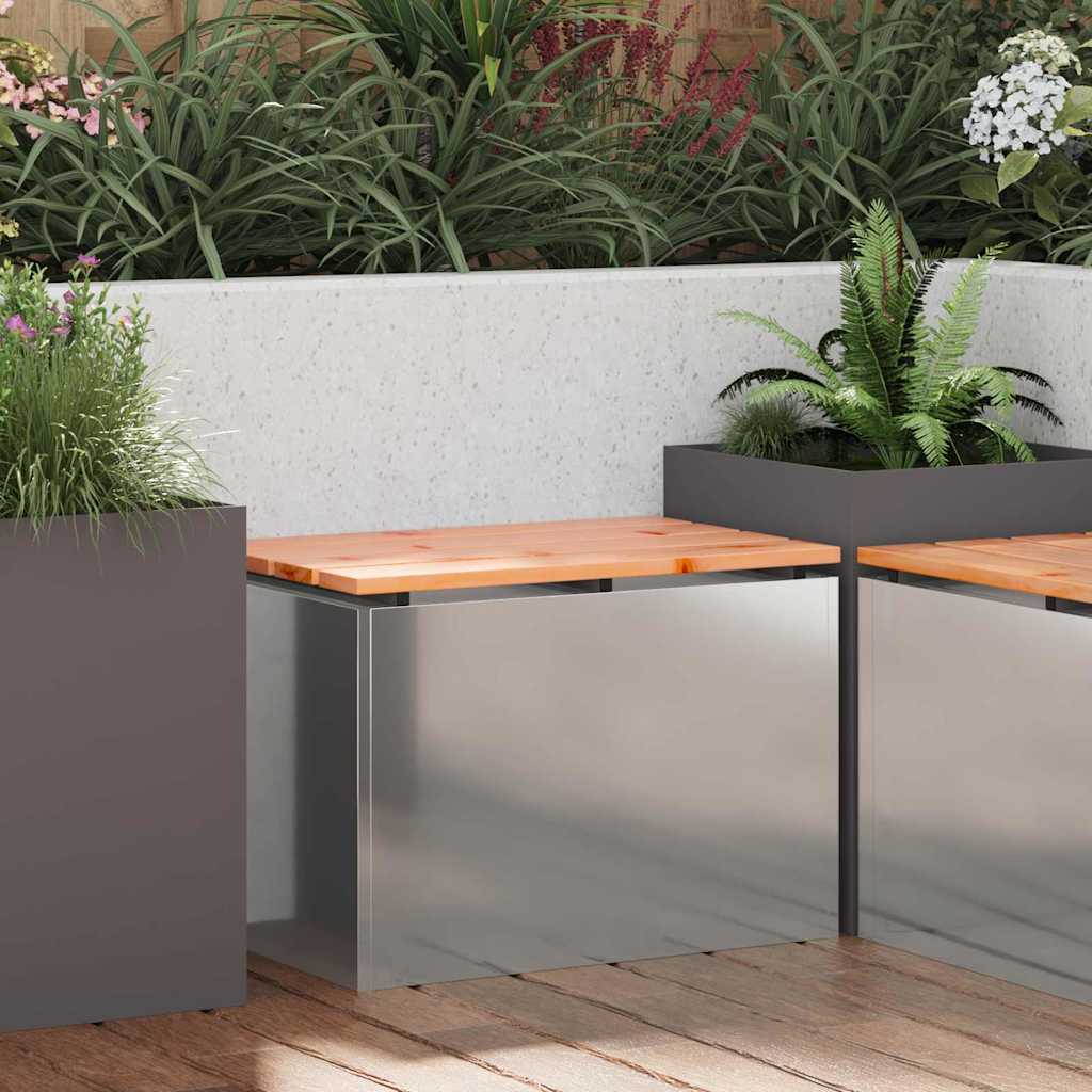 Banc De Jardin 1 -Seater Rouillé Carré