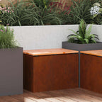 Banc De Jardin 1 -Seater Rouillé Carré