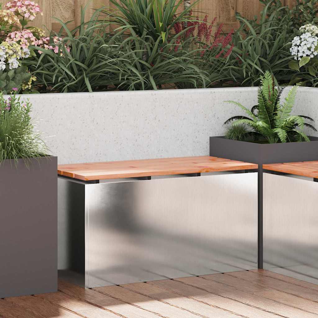 Banc De Jardin 1 -Seater Rouillé Carré