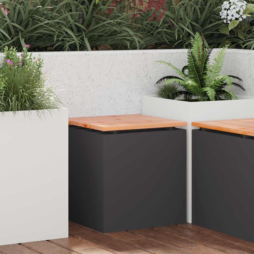 Banc De Jardin 1 -Seater Rouillé Carré