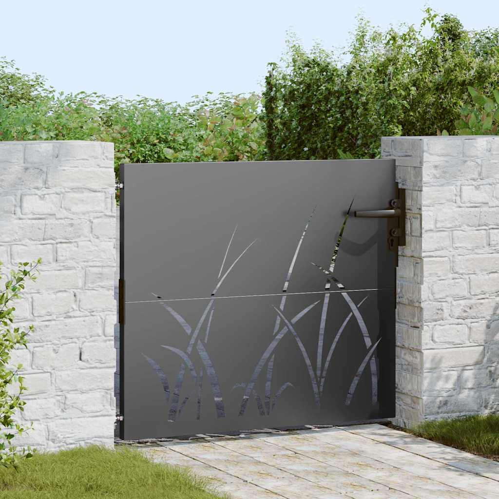 Portail De Jardin Acier Corten Conception D'herbe