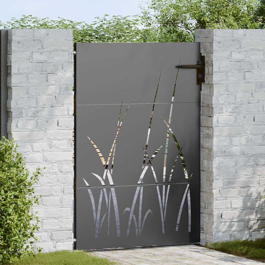 Portail De Jardin Acier Corten Conception D'herbe