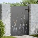 Portail De Jardin Acier Corten Conception D'herbe