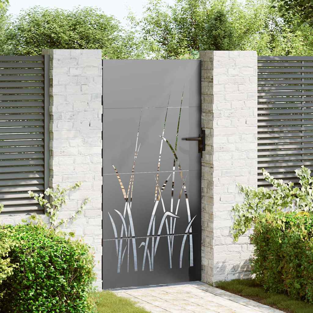 Portail De Jardin Acier Corten Conception D'herbe