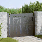 Portail De Jardin En Acier Corten Et Bambou