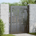 Portail De Jardin En Acier Corten Et Bambou