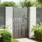 Portail De Jardin En Acier Corten Et Bambou