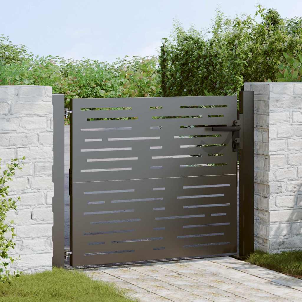 Portail De Jardin En Acier Corten, Design Carré