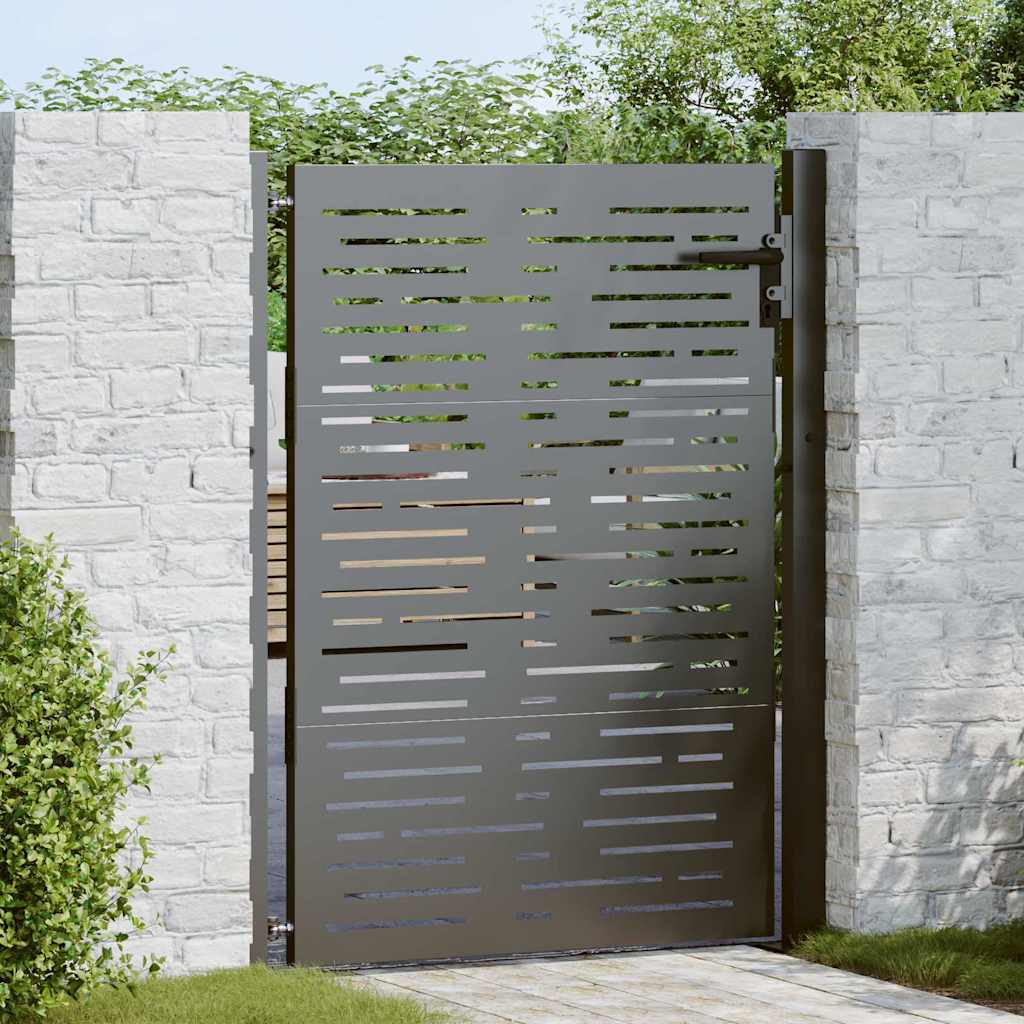 Portail De Jardin En Acier Corten, Design Carré