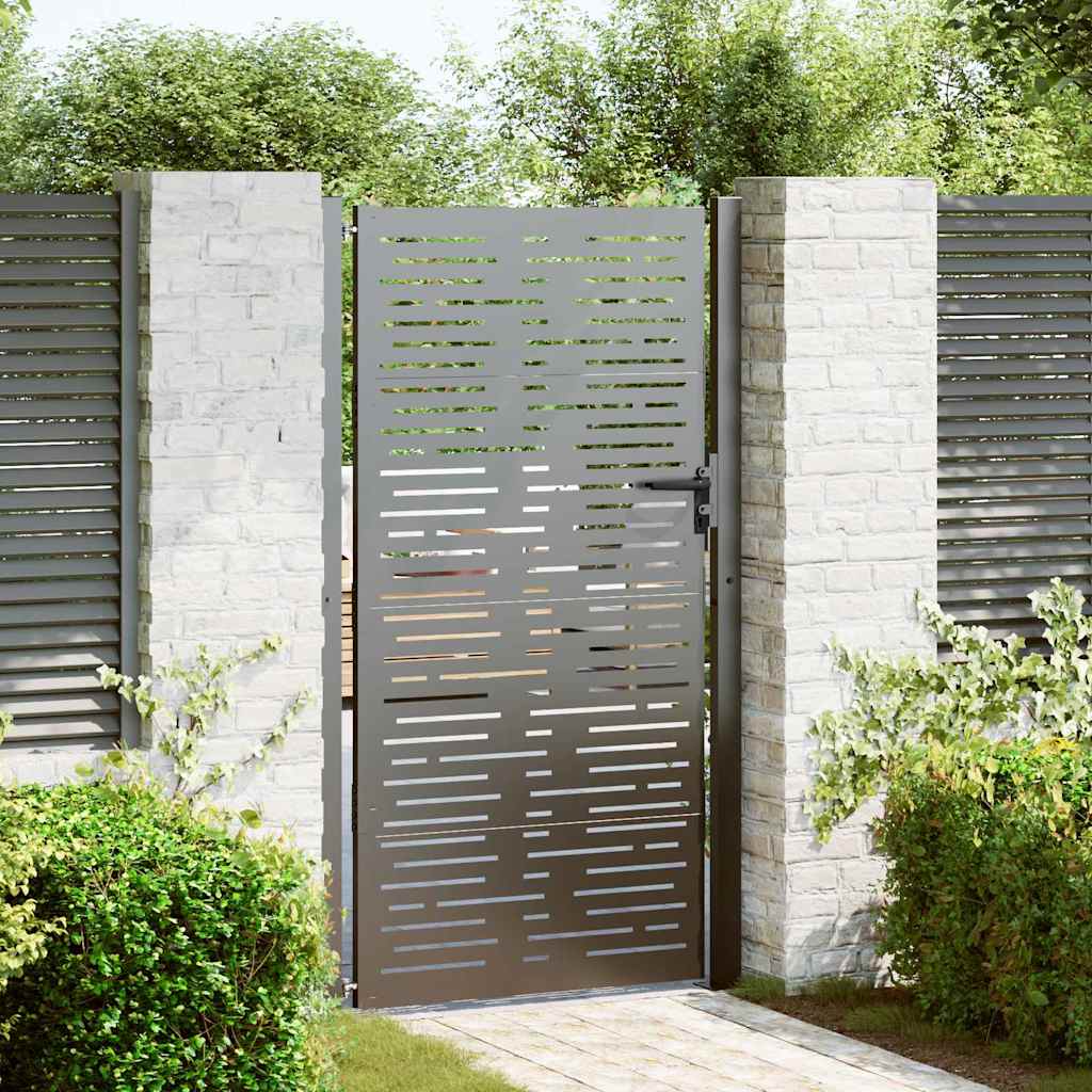 Portail De Jardin En Acier Corten, Design Carré