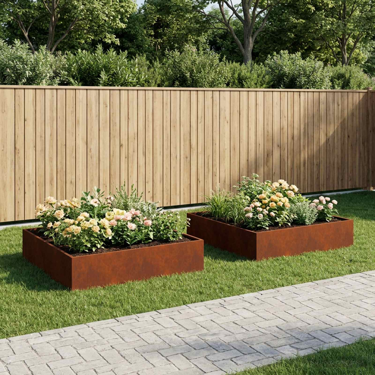 Jardinières 2 Pcs Acier Corten