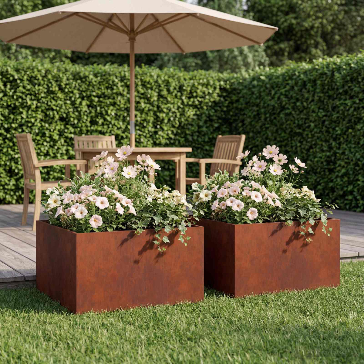 Jardinières 2 Pcs Acier Corten