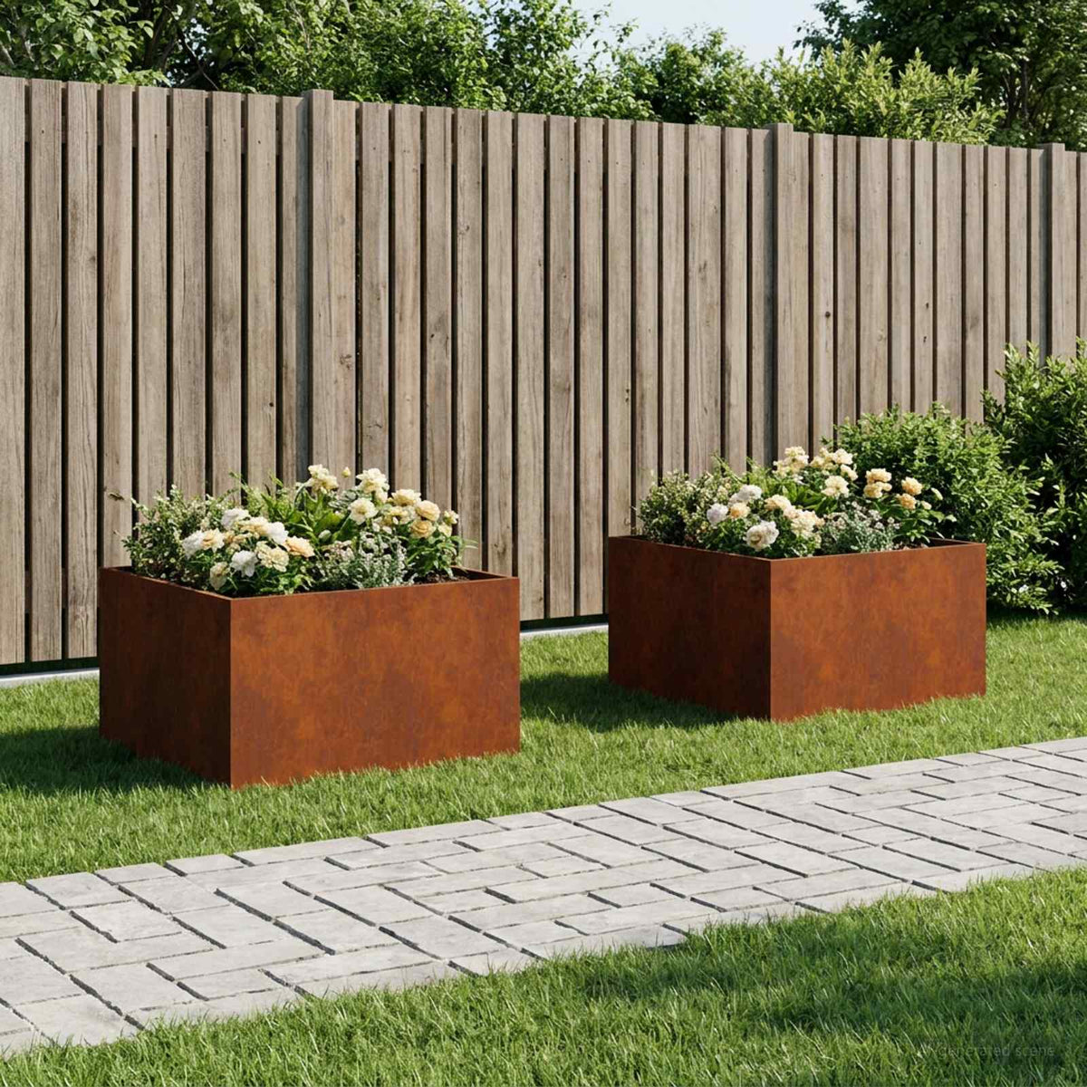 Jardinières 2 Pcs Acier Corten