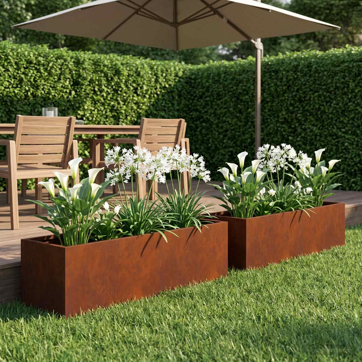 Jardinières 2 Pcs Acier Corten
