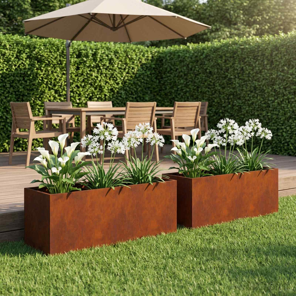 Jardinières 2 Pcs Acier Corten