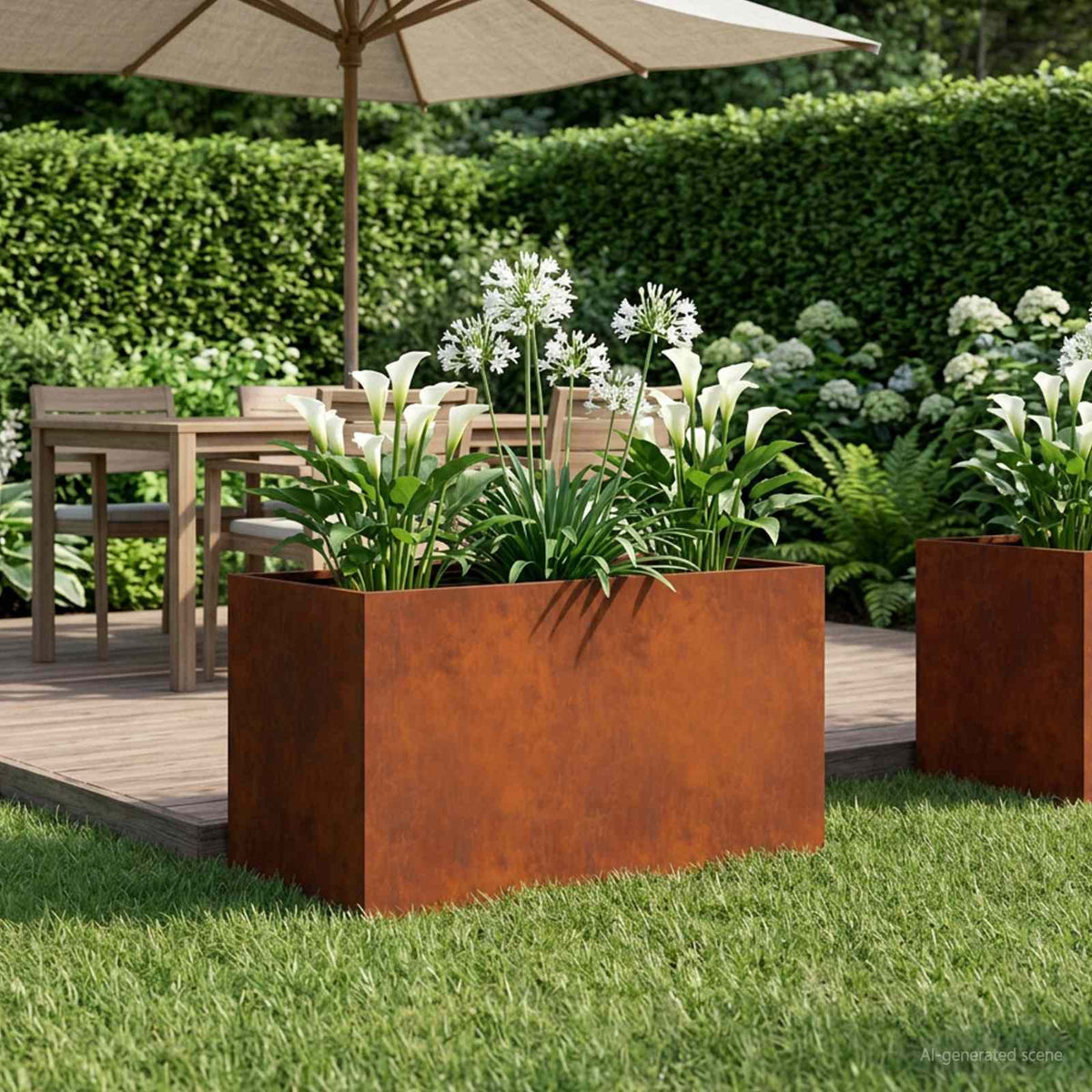 Jardinières 2 Pcs Acier Corten