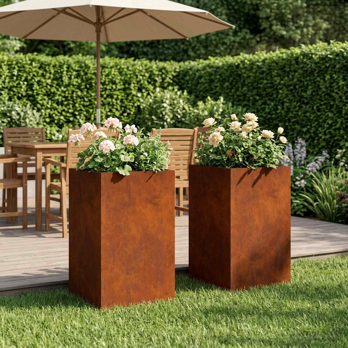 Jardinières 2 Pcs Acier Corten