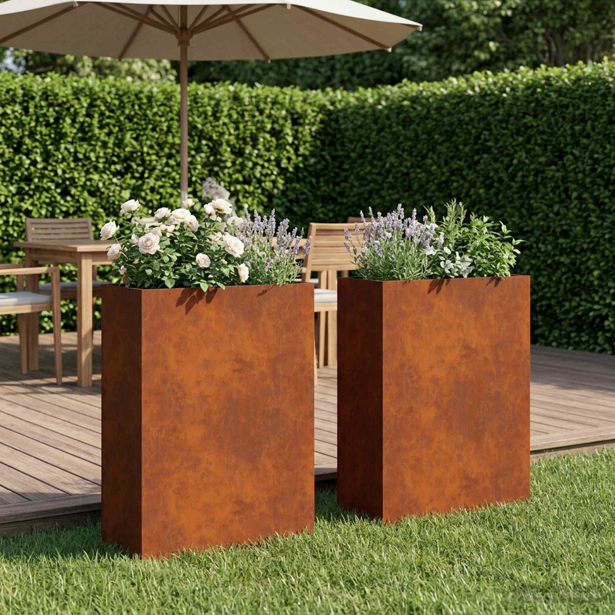 Jardinières 2 Pcs Acier Corten