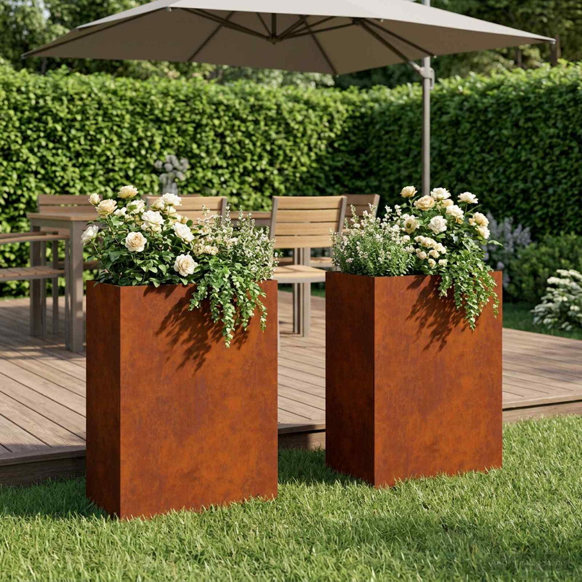 Jardinières 2 Pcs Acier Corten