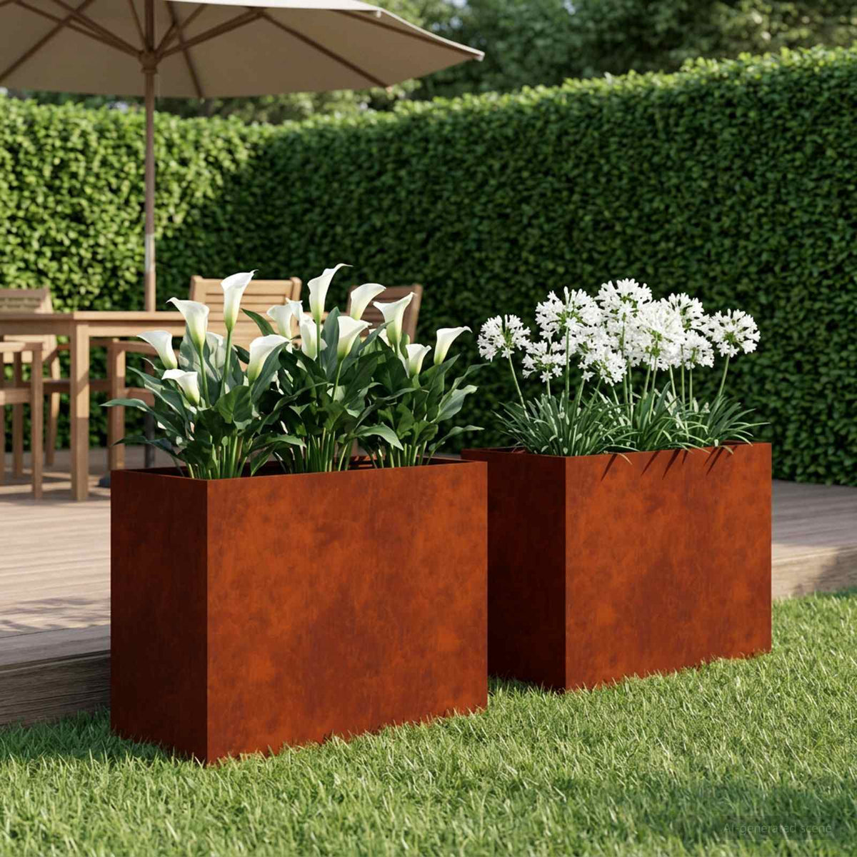 Jardinières 2 Pcs Acier Corten
