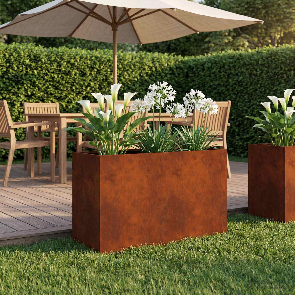 Jardinières 2 Pcs Acier Corten