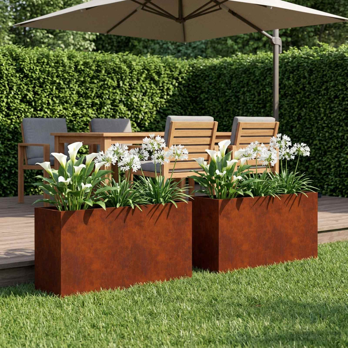 Jardinières 2 Pcs Acier Corten