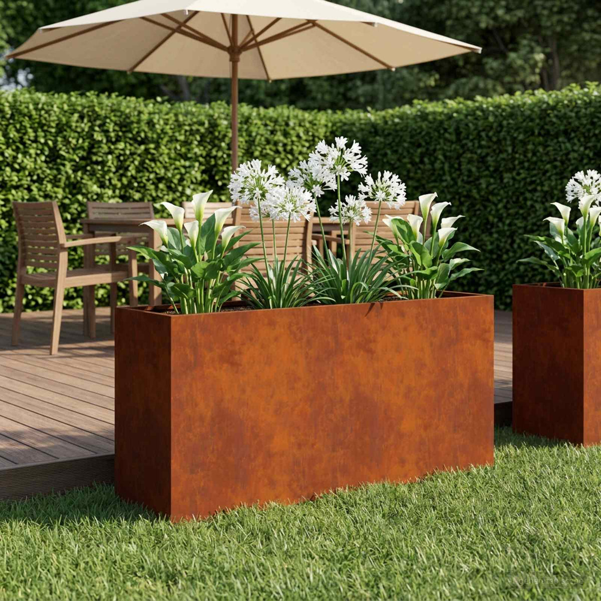 Jardinières 2 Pcs Acier Corten