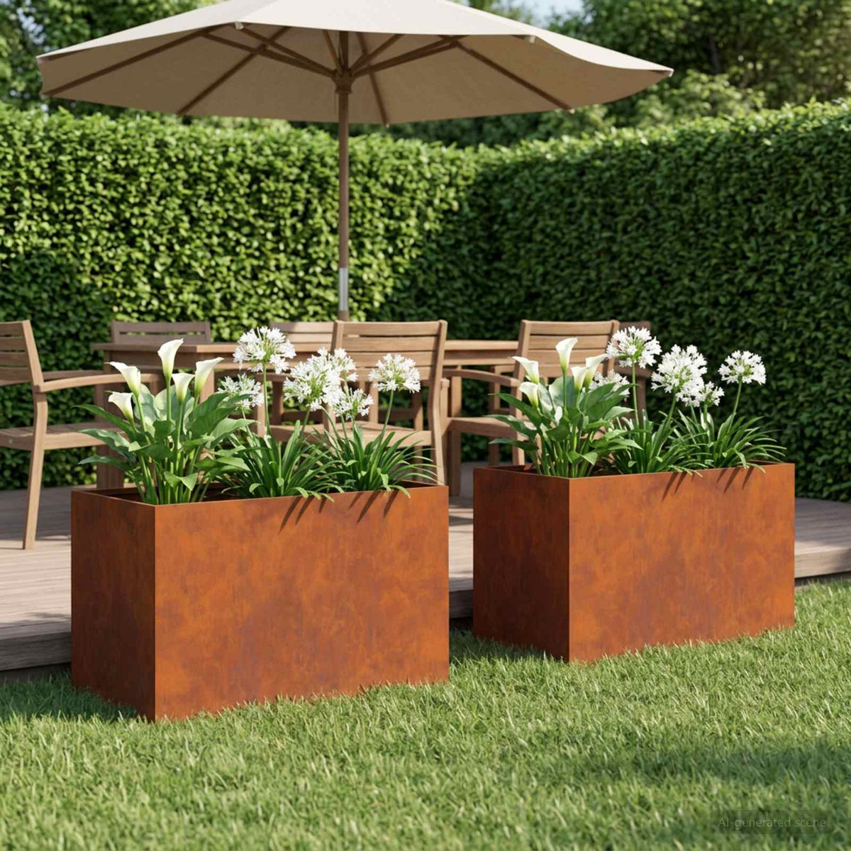 Jardinières 2 Pcs Acier Corten