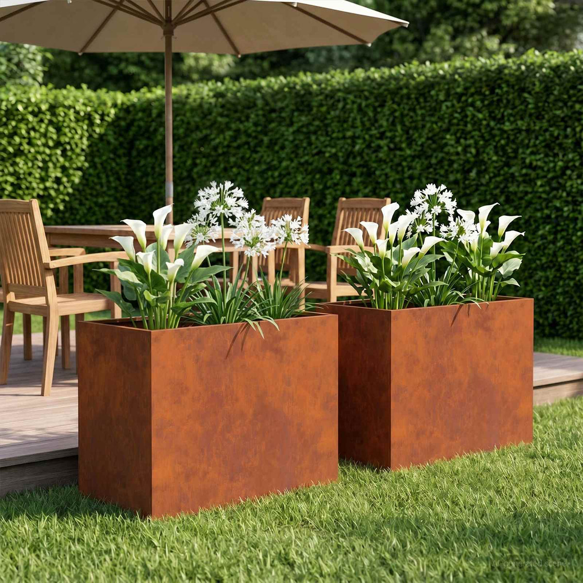 Jardinières 2 Pcs Acier Corten