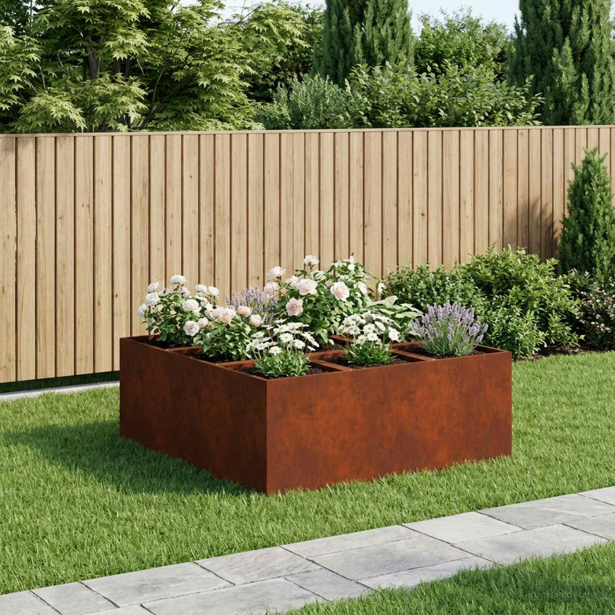 Cache-Pot De Jardin Rouillé