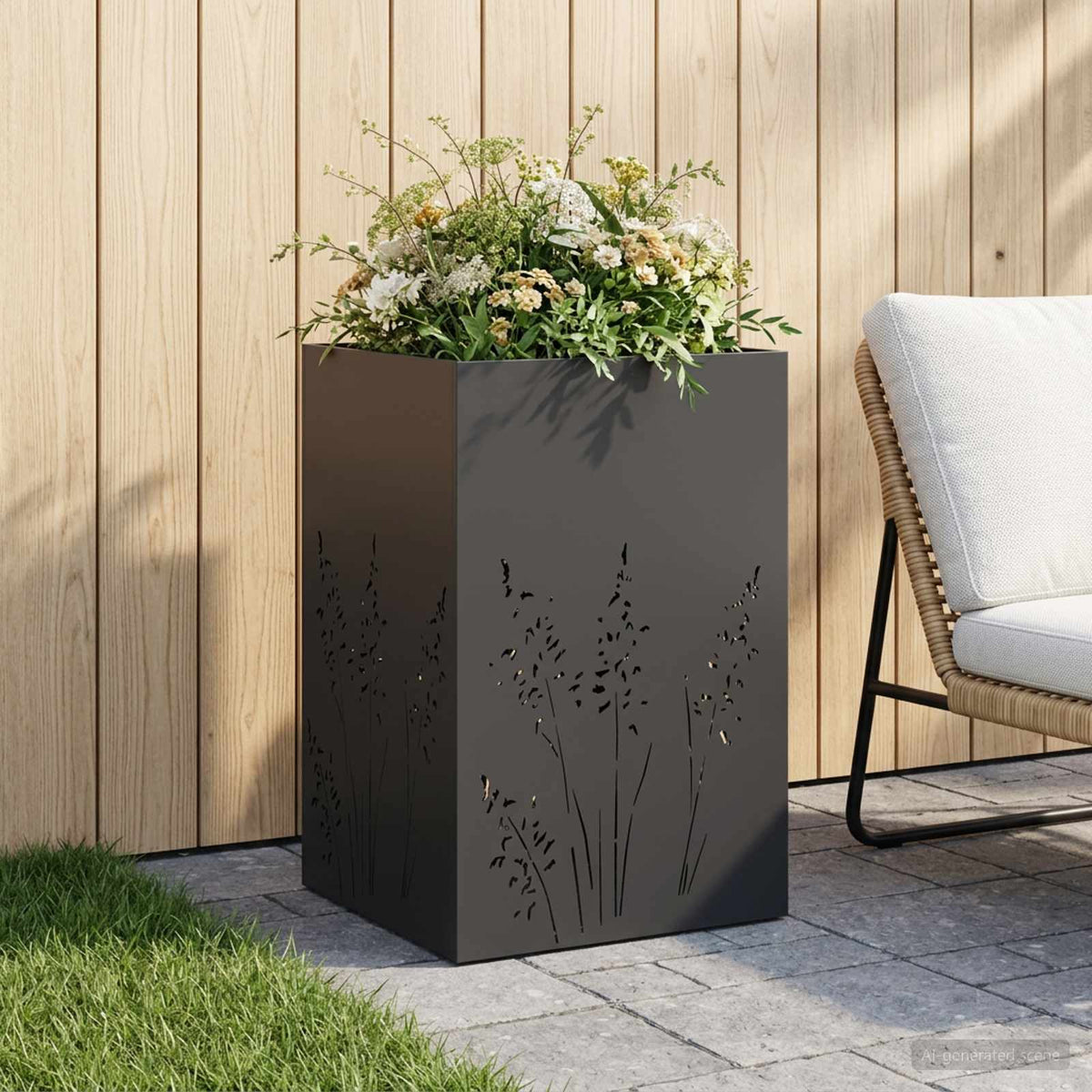 Cache-Pot De Jardin 2 Pc Rouillé