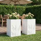 Cache-Pot De Jardin 2 Pc Rouillé