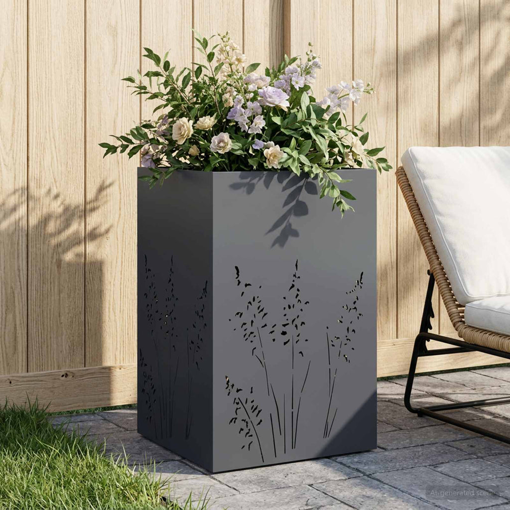 Cache-Pot De Jardin 2 Pc Rouillé