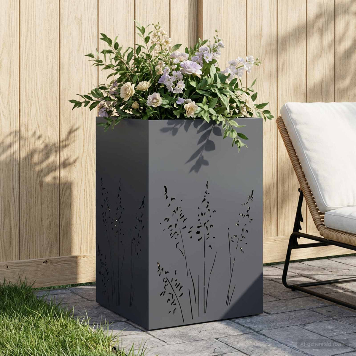 Cache-Pot De Jardin 2 Pc Rouillé