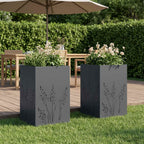 Cache-Pot De Jardin 2 Pc Rouillé